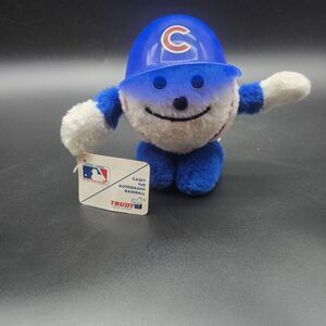 Vtg Chicago Cubs Plush Trudy 1988 Casey The Autograph Baseball 5” Cubbies MLB